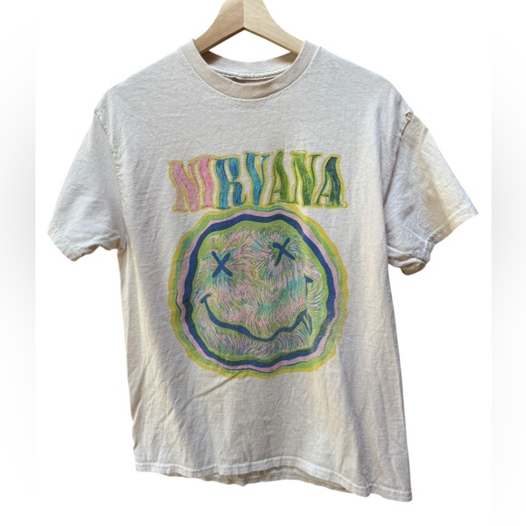 Vintage Nirvana Emoji‎ 100% Cotton T-Shirt - Picture 1 of 4